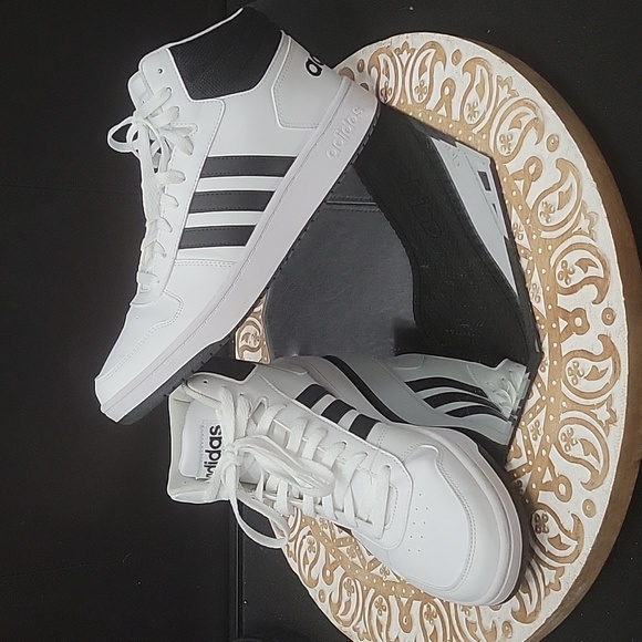 Adidas| Hoops 2.0 Mens Mid Basketball Sneakers Size 10 - Picture 7 of 10